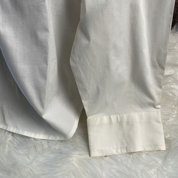 Sag Harbor Strtch Woman’s Button Up Blouse, Size 1X, White - Picture 3 of 9
